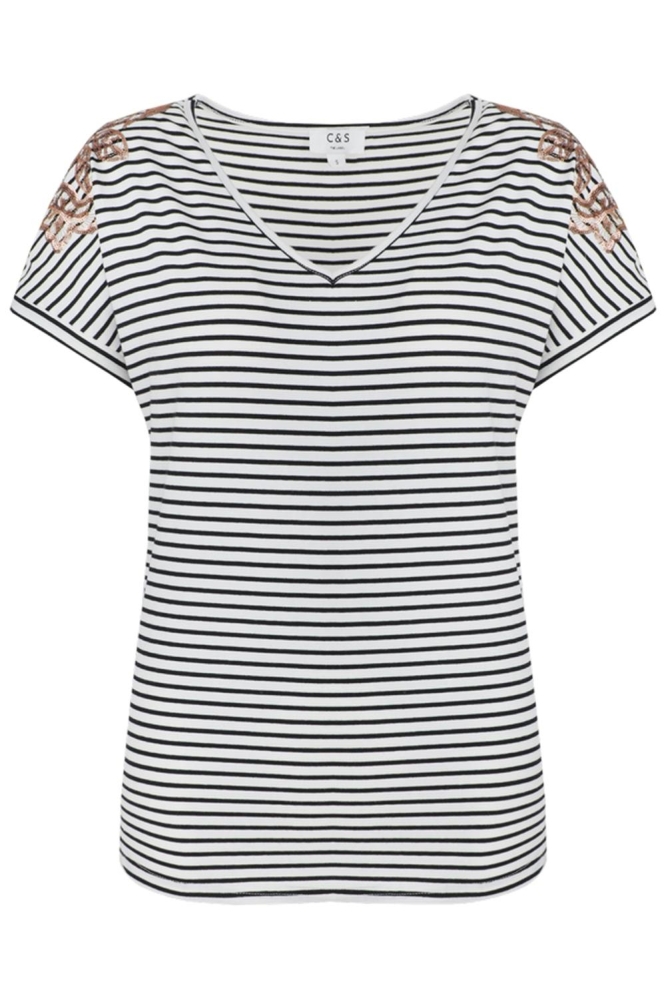 VERSAILLES TOP 25ZBC09 011001 OFFWHITE/BLACK